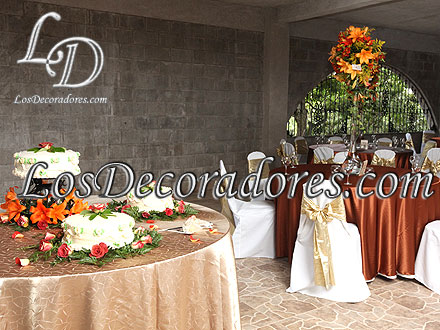 Manteler�a dorada y chocolate/bronce